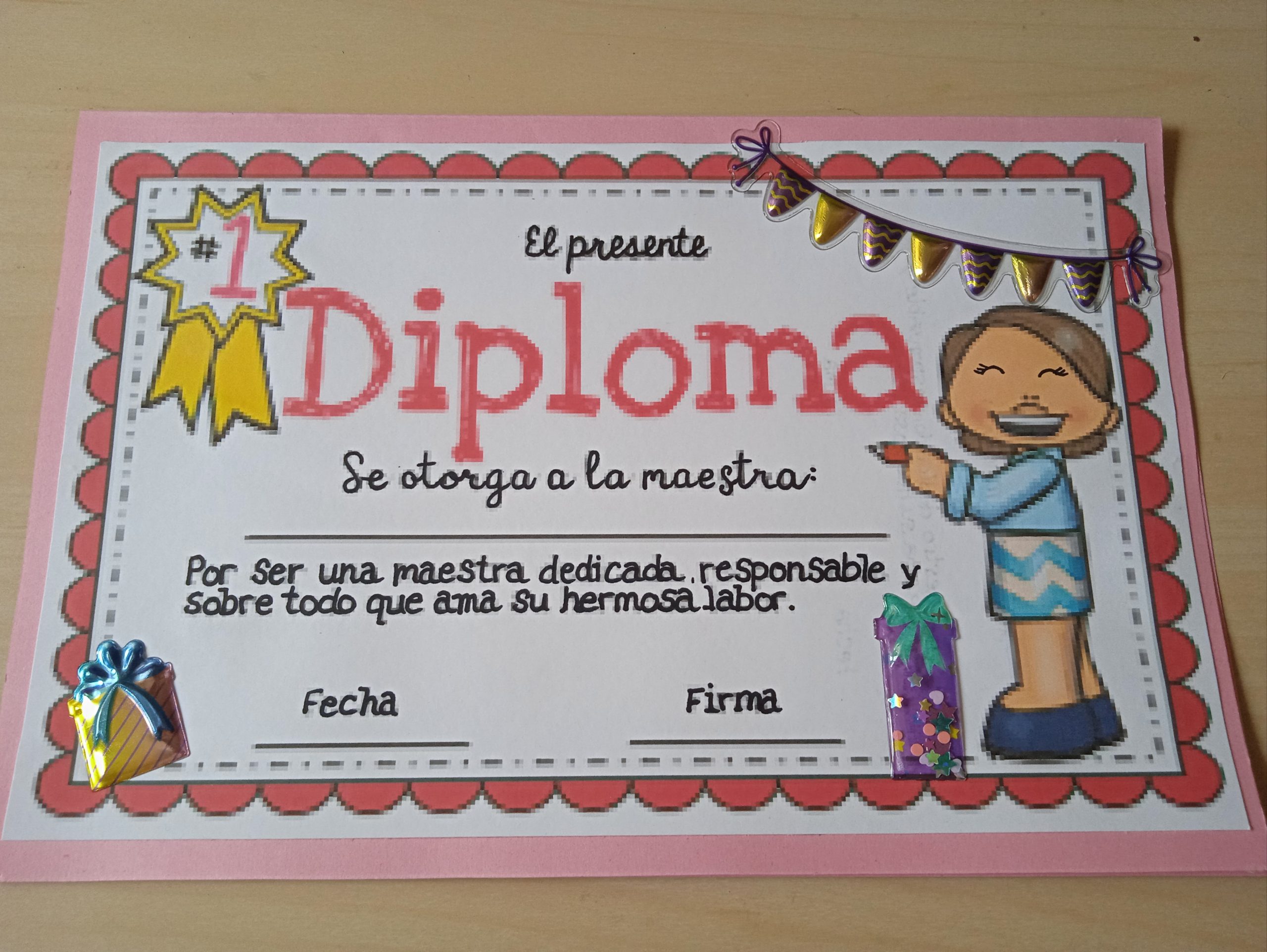 Tarjeta Profesores A4